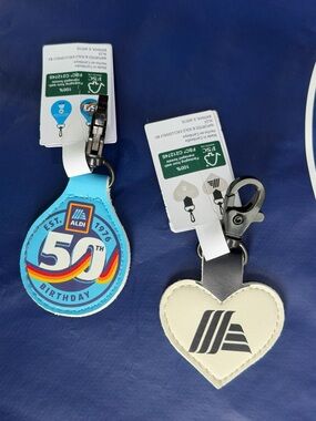 Aldi Gear quarter keeper pouch keychain BUNDLE Aldi's 50th birthday key chains